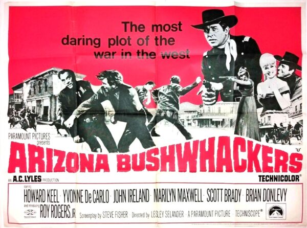 ARIZONA BUSHWHACKERS ORIGINAL UK QUAD FILM POSTER 1968