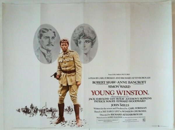 YOUNG WINSTON ORIGINAL UK QUAD FILM POSTER 1972 