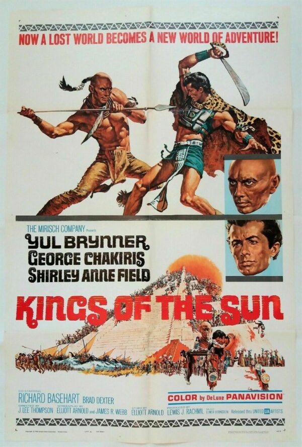 KINGS OF THE SUN ORIGINAL U.S ONE SHEET FILM POSTER 1963 
