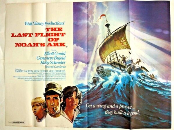 THE LAST FLIGHT OF NOAH'S ARK ORIGINAL UK QUAD FILM POSTER 1980