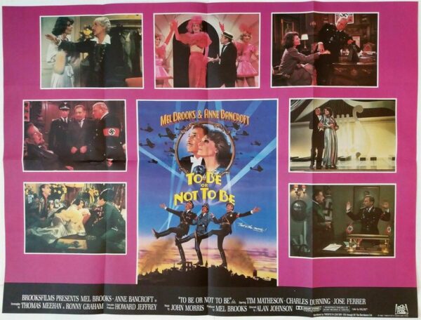 TO BE OR NOT TO BE ORIGINAL UK QUAD FILM POSTER 1983 