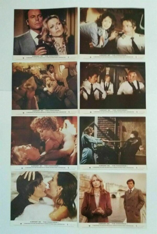 AIRPORT 80 - THE CONCORDE FULL SET OF 8 ORIGINAL UK LOBBY CARD 1979