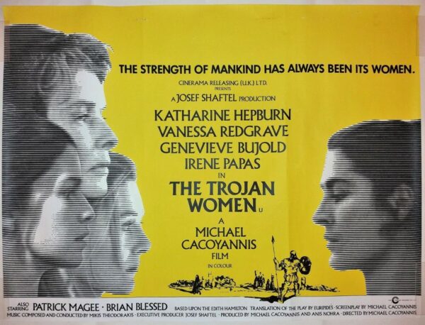 THE TROJAN WOMEN ORIGINAL UK QUAD FILM POSTER 1971