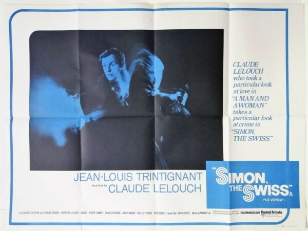 SIMON THE SWISS ORIGINAL UK QUAD FILM POSTER 1970