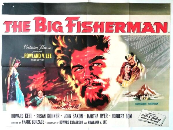 THE BIG FISHERMAN ORIGINAL UK QUAD FILM POSTER 1959