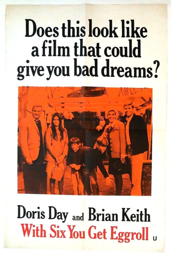 WITH SIX YOU GET EGGROLL ORIGINAL UK QUAD FILM POSTER 1968