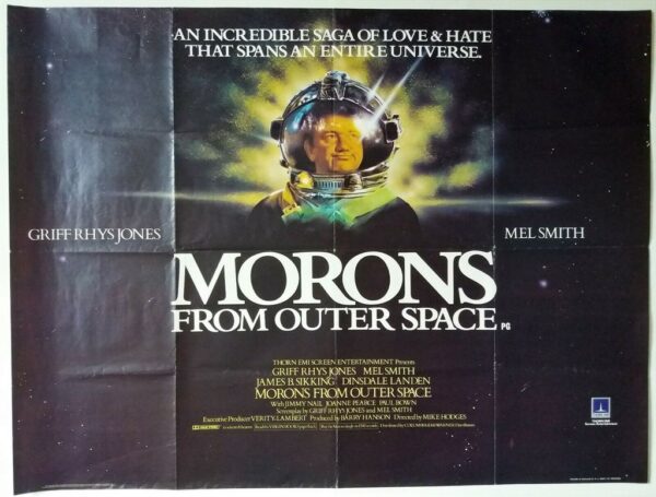 MORONS FROM OUTER SPACE ORIGINAL UK QUAD FILM POSTER 1985