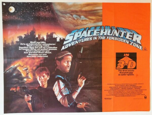 SPACEHUNTER: ADVENTURES IN THE FORBIDDEN ZONEORIGINAL UK QUAD FILM POSTER 1983