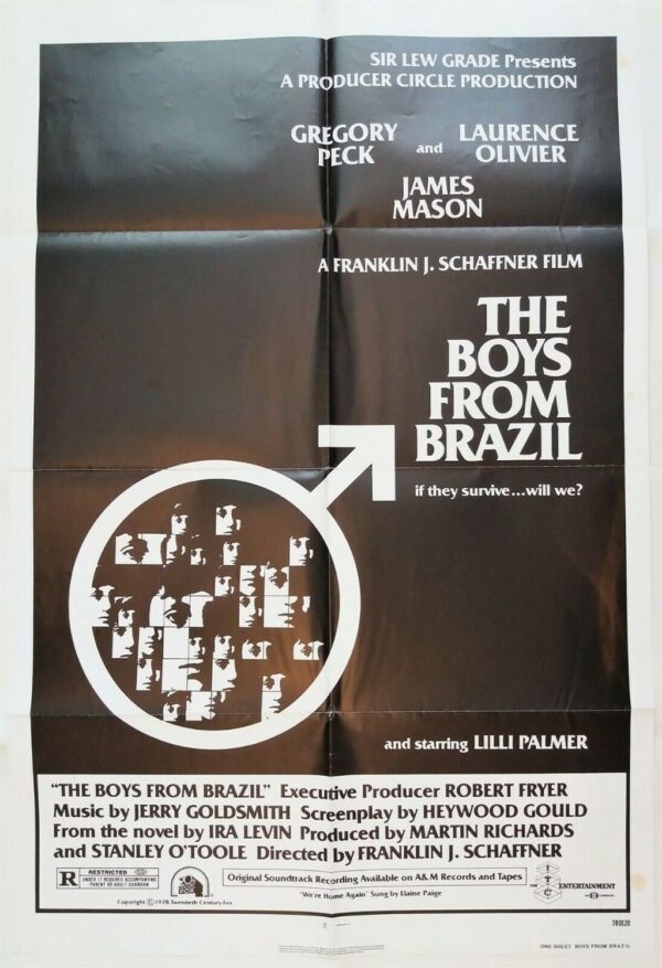 THE BOYS FROM BRAZIL ORIGINAL U.S ONE SHEET FILM POSTER 1978