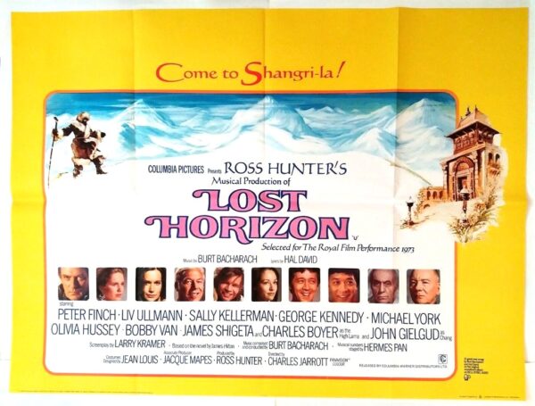 LOST HORIZON ORIGINAL UK QUAD FILM POSTER 1973