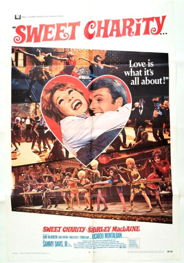 SWEET CHARITY ORIGINAL U.S ONE SHEET FILM POSTER 1969