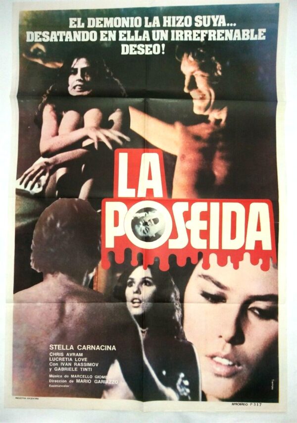 LA POSEIDA ( THE TORMENTED) ORIGINAL ARGENTINA FILM POSTER 1974