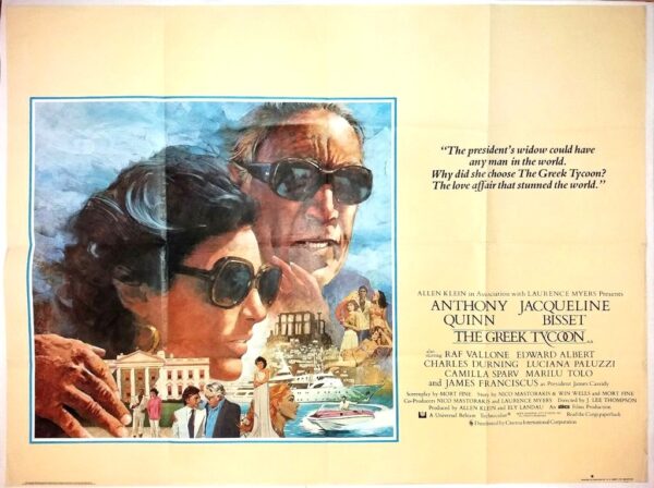 THE GREEK TYCOON ORIGINAL UK QUAD FILM POSTER 1978