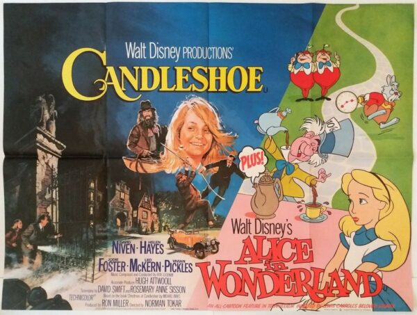 CANDLESHOE / ALICE IN WONDERLAND ORIGINAL UK QUAD FILM POSTER 1977/51
