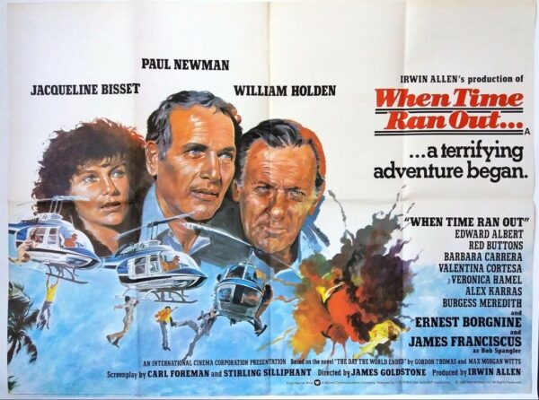 WHEN TIME RAN OUT ORIGINAL UK QUAD FILM POSTER 1980 