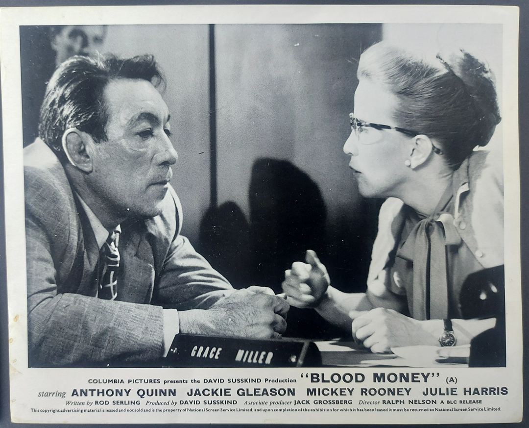 BLOOD MONEY ORIGINAL SET OF 8 UK FOH LOBBY CARDS 1962 - Image 6
