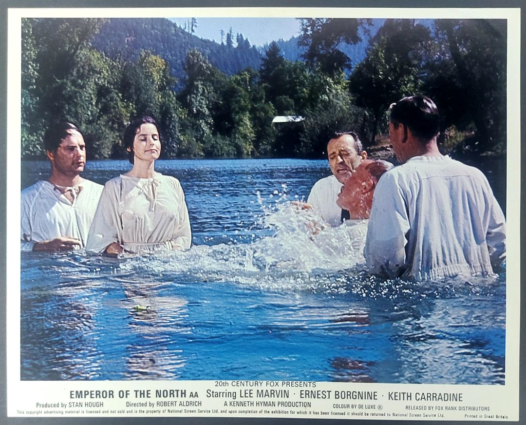 EMPEROR OF THE NORTH ORIGINAL SET OF 8 UK FOH LOBBY CARDS 1973 - Image 5