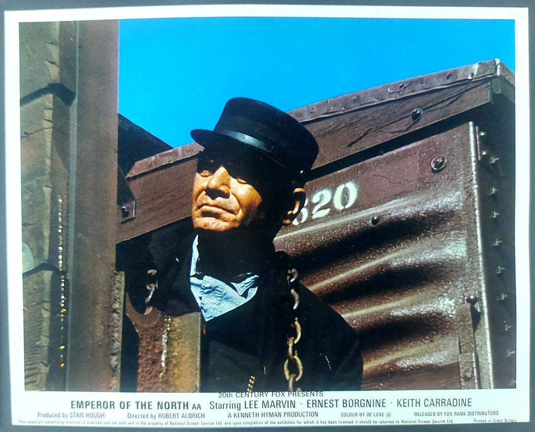 EMPEROR OF THE NORTH ORIGINAL SET OF 8 UK FOH LOBBY CARDS 1973 - Image 3