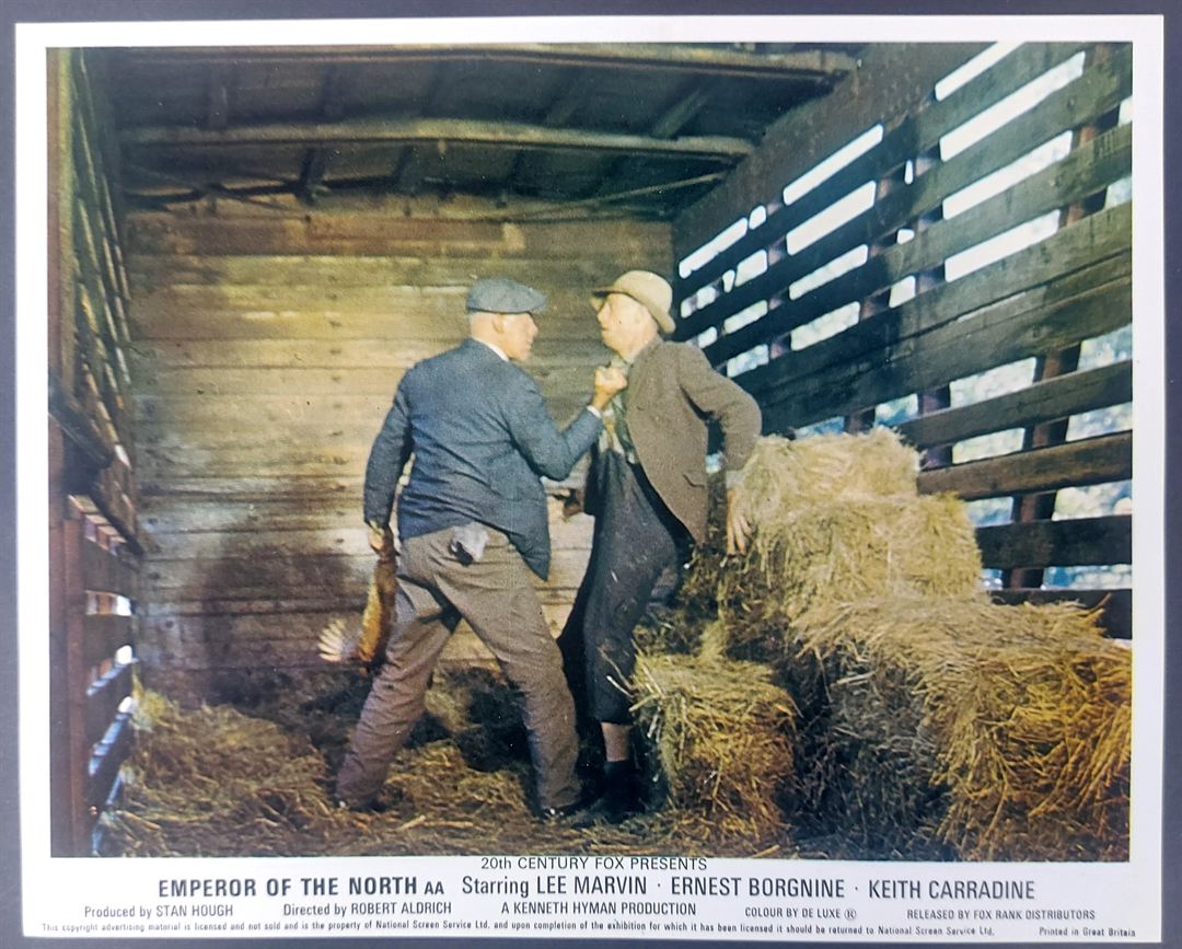 EMPEROR OF THE NORTH ORIGINAL SET OF 8 UK FOH LOBBY CARDS 1973 - Image 6