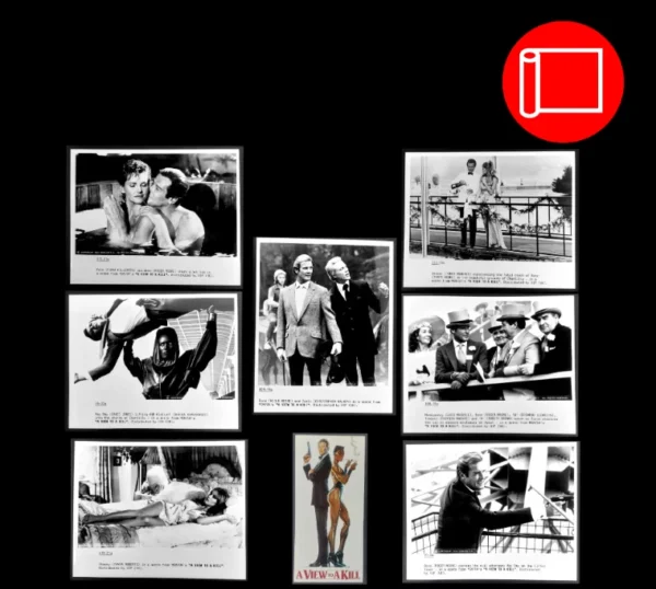 A VIEW TO A KILL ORIGINAL UK PUBLICITY PRESS KIT STILLS 1985 ROGER MOORE
