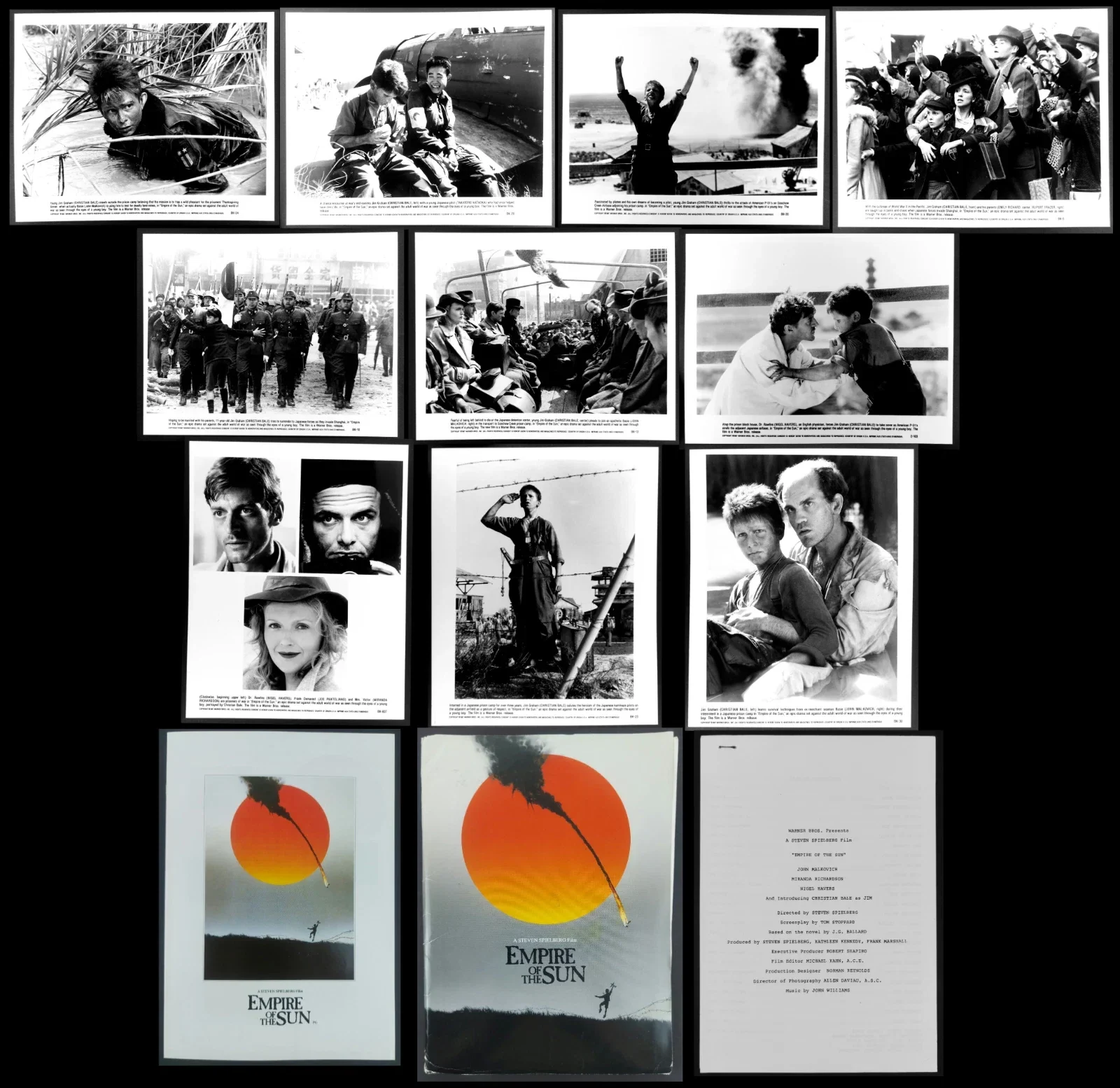EMPIRE OF THE SUN ORIGINAL UK FILM PUBLICITY PRESS KIT 1987