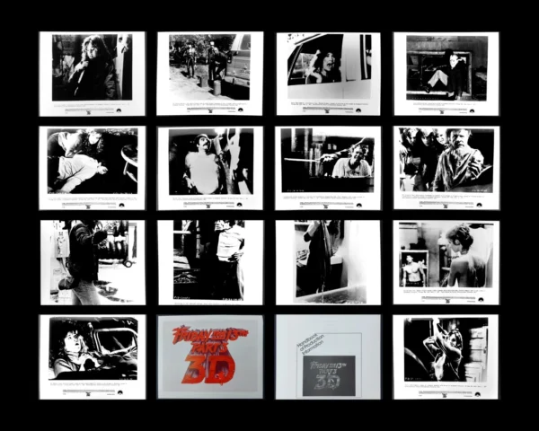 FRIDAY 13TH PART 3 3D ORIGINAL UK PUBLICITY PRESS KIT STILLS 1982