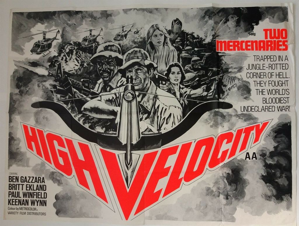 HIGH VELOCITY ORIGINAL UK QUAD FILM POSTER 1976
