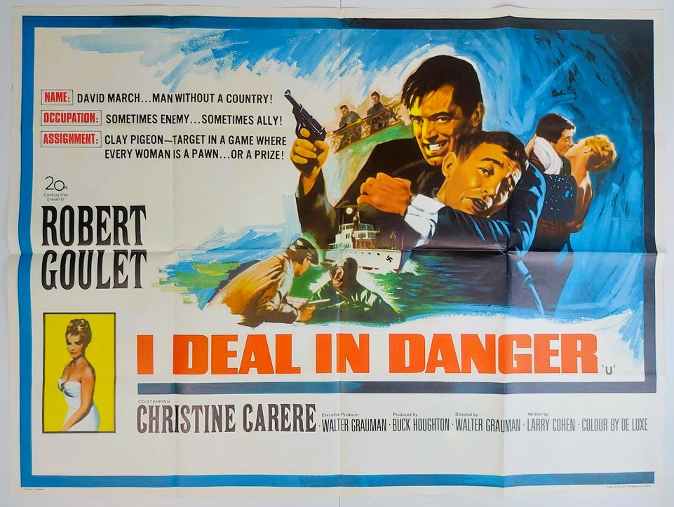 I DEAL IN DANGER ORIGINAL UK QUAD FILM POSTER 1966