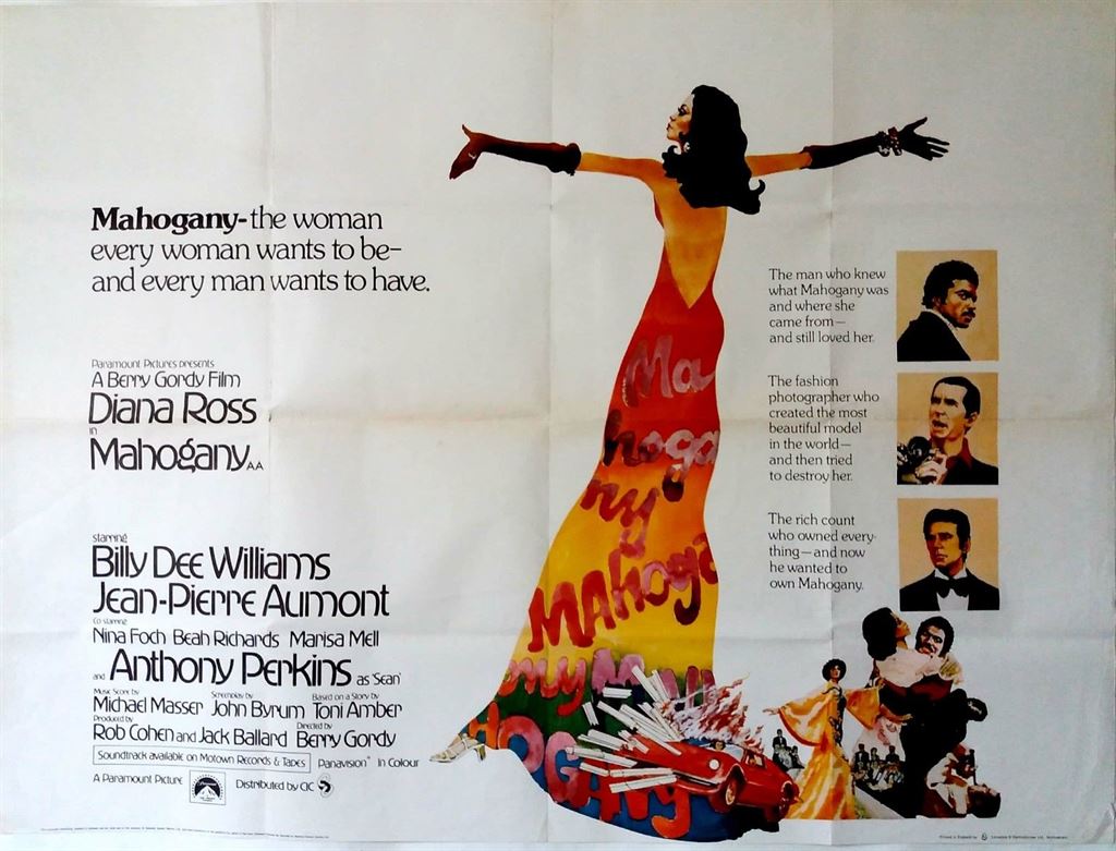 MAHOGANY ORIGINAL UK QUAD FILM POSTER 1975