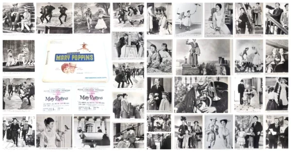 MARY POPPINS ORIGINAL UK PUBLICITY PRESS KIT & 32 STILL PHOTOS 1964