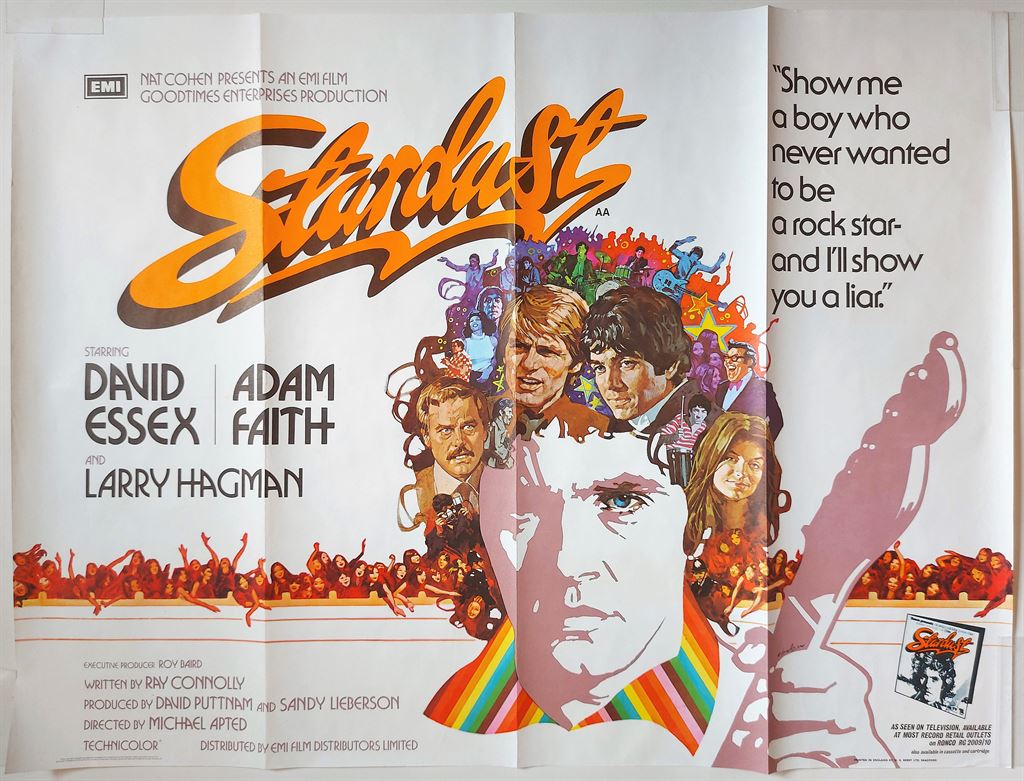 STARDUST ORIGINAL UK QUAD CINEMA POSTER 1974